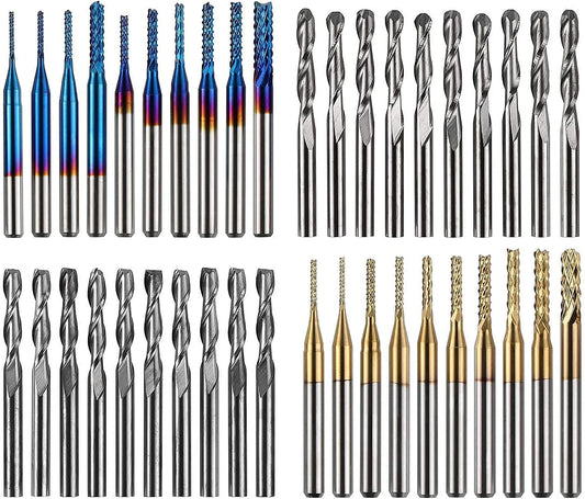 40 PCS End Mills CNC Router Bits